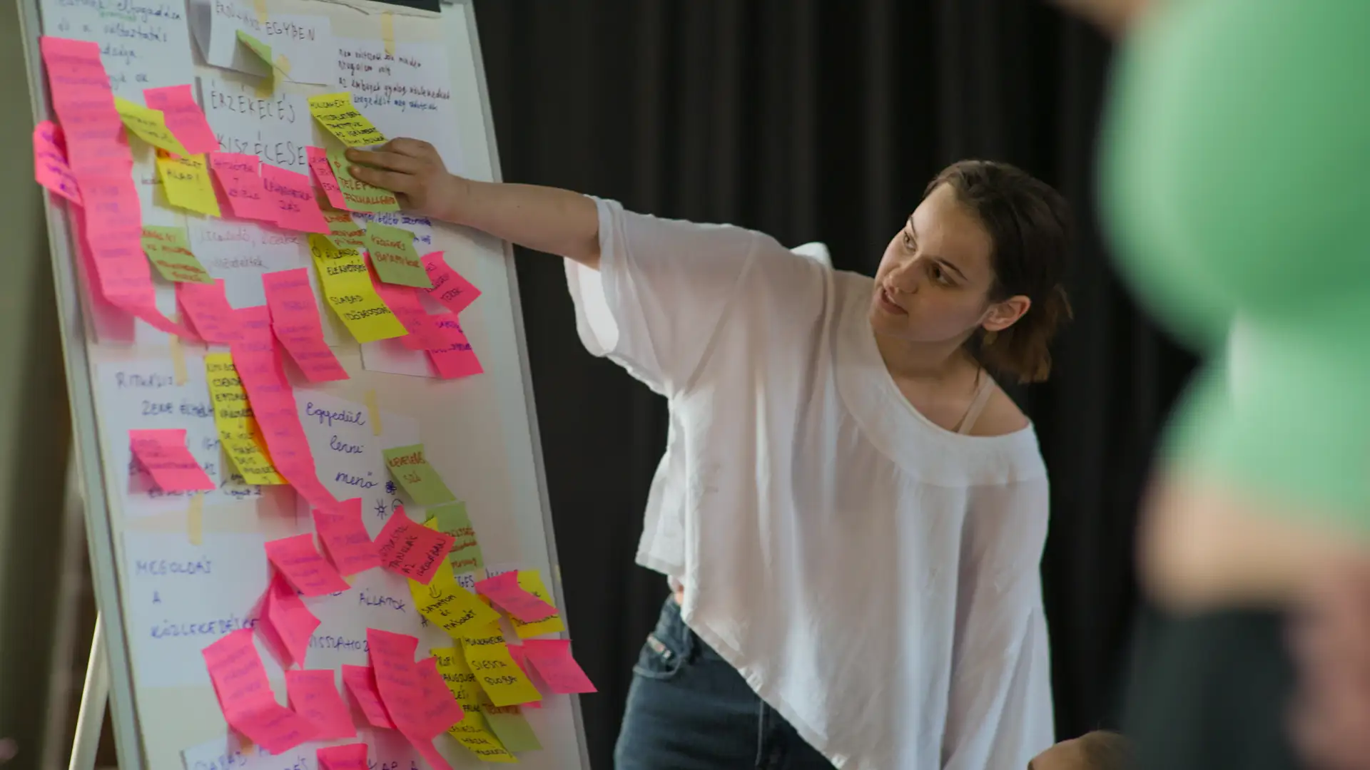 Workshop participants collaborating during a creative session